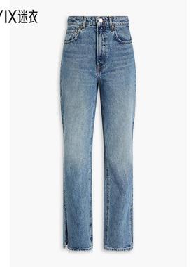 Grlfrnd  女 Harlow 高腰修身小喇叭牛仔裤  迷衣时尚