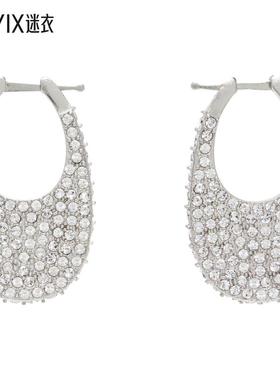 Coperni 女款中号 Crystal-Embellished Swipe 耳环 迷衣时尚