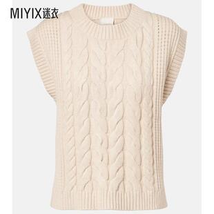 Varley 女款Pixie 粗线针织毛衣马甲 迷衣时尚