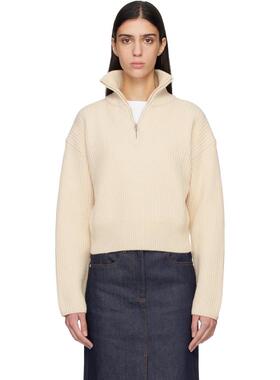 A.P.C. 女士 POLO衫 灰白色 Wide-Rib 毛衣