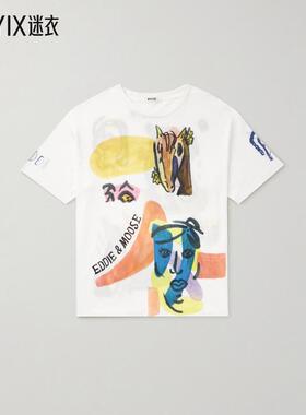 【秋冬新品】Bode 男款拼贴画印花棉针织T恤 迷衣时尚