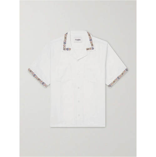 Corridor 男士 FW26 衬衫 Harmony Camp-Collar 刺绣亚麻棉混纺