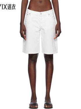 STILL HERE 女款白色 Stoop 牛仔短裤 迷衣时尚