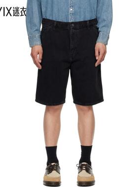 Carhartt WIP卡哈特 男款黑色 Single Knee 牛仔短裤 迷衣时尚