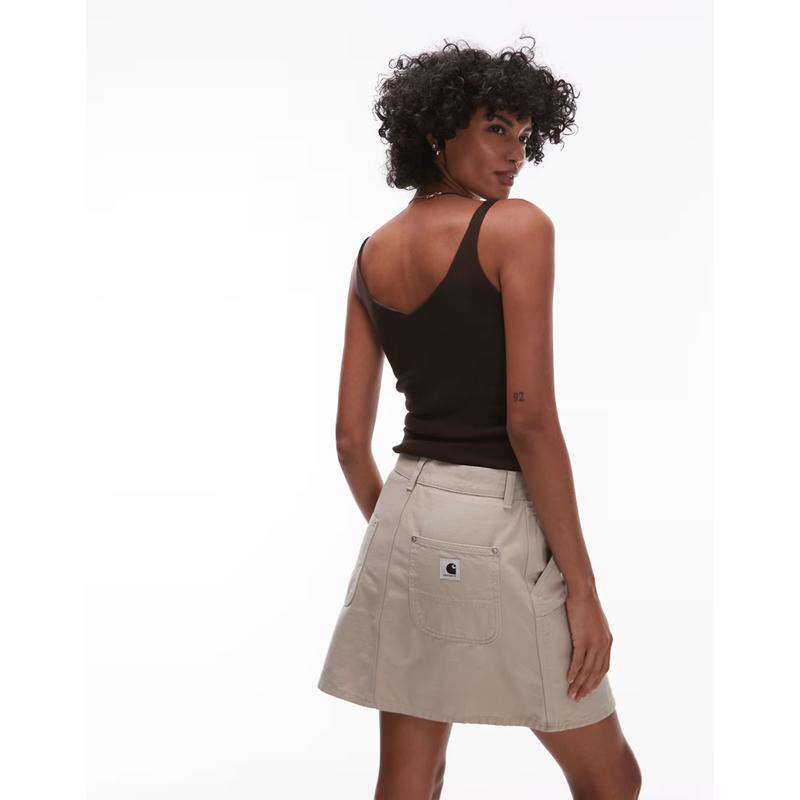 Carhartt WIP 女士 半身裙 Maeve 双及膝半身裙(米黄色)