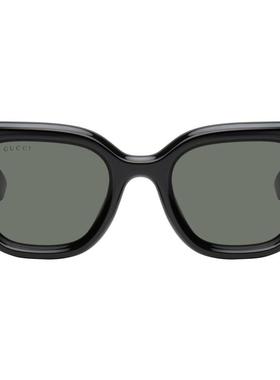 Gucci古驰女士 秋冬新品 太阳镜 黑色 GG Big Square 太阳镜