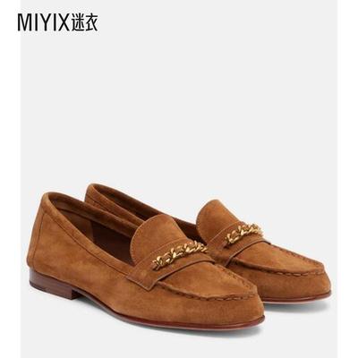 Veronica Beard 女款Penny 绒面革乐福鞋 迷衣时尚