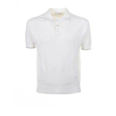 Paolo Pecora 男士 SS24 POLO衫 白色短袖棉质Polo衫