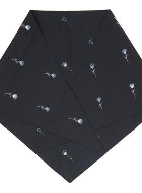 RIER 女士 围巾 黑色 Pop Flowers 围巾