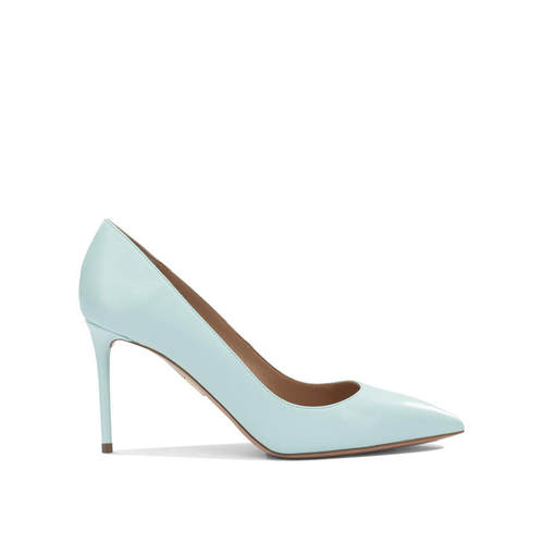 Aquazzura 女士 SS26 高跟鞋 PURIST 85 浅蓝色皮质皮革浅口鞋