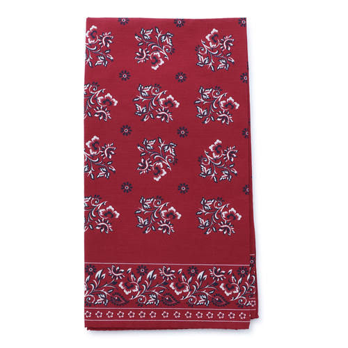 Canali 康钠丽 男士 FW26 领带 BANDANA 红色真丝棉混纺