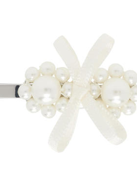 Simone Rocha 女士 发夹 白色 Petite Bow Mini Flower 发夹