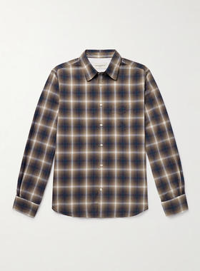 Officine Générale 男士 FW25 衬衫 Benoit 格纹棉质法兰绒衬衫