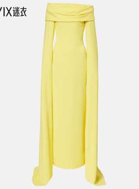 Solace London 女款Nuri crêpe 披肩露肩礼服 迷衣时尚