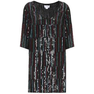 Spencer 女士 短款 Velvet Elisa Graham 连衣裙 珠片连衣裙