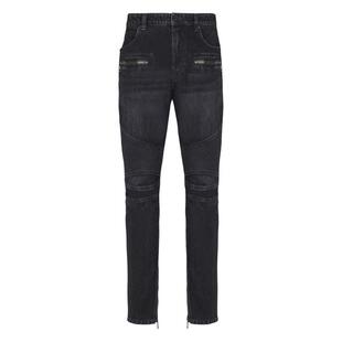 巴尔曼 骑士黑色牛仔裤 男士 牛仔长裤 SS26 Balmain