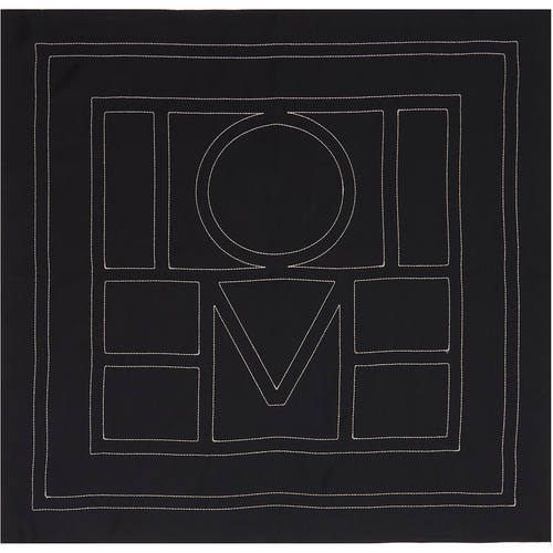 Totême 女士 方巾 TOTEME 黑色 Embroidered Monogram Silk