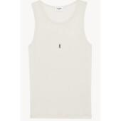 Cassandre Saint 刺绣罗纹棉针织背心 SS26 背心 Laurent 女士