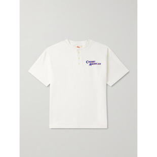Cherry Los Angeles 男士 SS26 衬衫 徽标印花棉针织亨利领T恤