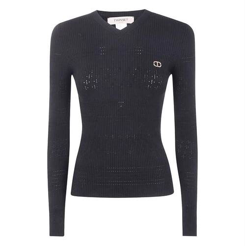 TWINSET 女士 FW25 毛衣 双件套镂空针织