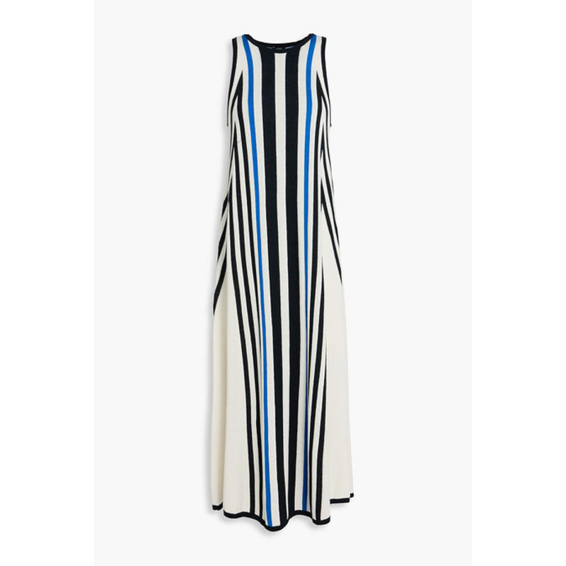 Joseph 女士 中长连衣裙 条纹提花针织棉质真丝混纺中长连衣裙