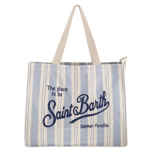 MC2 Saint Barth 女士 SS26 托特包 条纹 Logo 手提袋