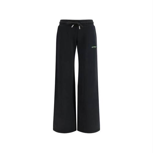 Off-White 女士 FW26 长裤 BOOKISH 黑色棉质运动裤