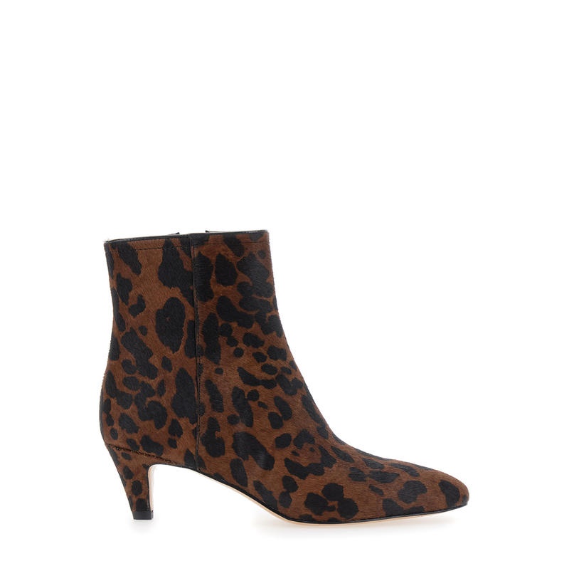 TWINSET 女士 FW26 短靴 boots 棕色及踝皮质高跟鞋(for)图片