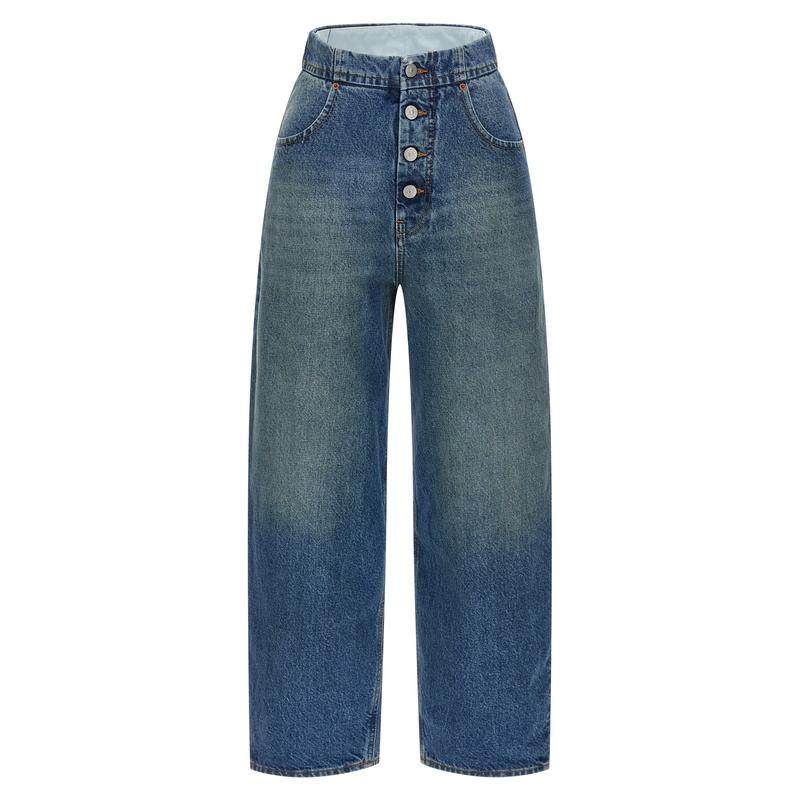 MM6 Maison Margiela 女士 SS26 牛仔长裤 蓝色牛仔裤