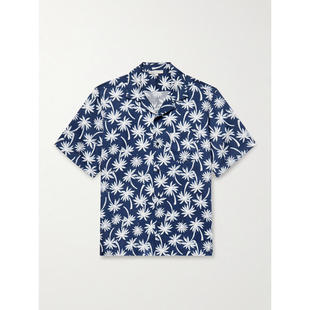 男士 可拆卸领印花莱赛尔纤维衬衫 衬衫 TENCEL™ Vacation Onia