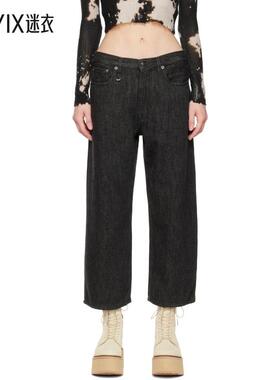 R13  女 黑色 Ankled D'Arcy 牛仔裤 迷衣时尚