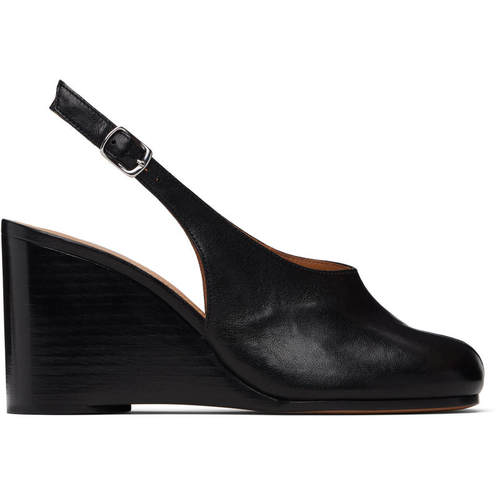 Maison Margiela 马吉拉 女士 高跟鞋 黑色 Tabi Wedge Slingback