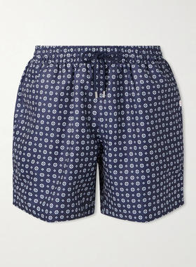 Derek Rose 男士 SS26 泳裤 Tropez 直筒中长印花泳裤