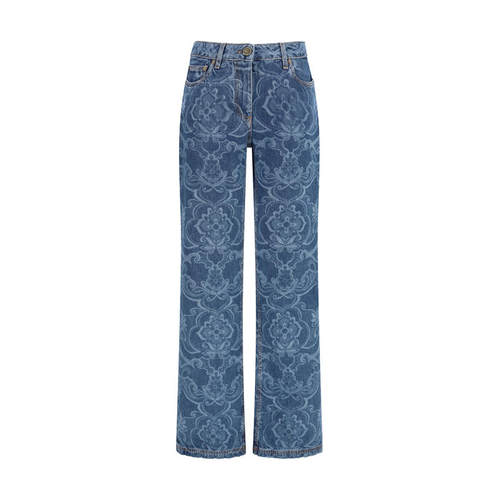 Etro 艾绰 女士 SS26 牛仔长裤 Ornamental 提花牛仔裤