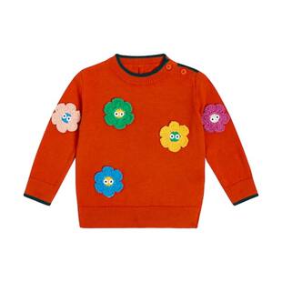 Stella Mccartney 斯特拉·麦卡特尼 婴儿 毛衣 花朵装饰棉质童装