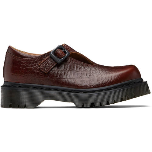 Dr. Martens 马丁博士 女士 休闲皮鞋 酒红色 Regina 玛丽珍鞋
