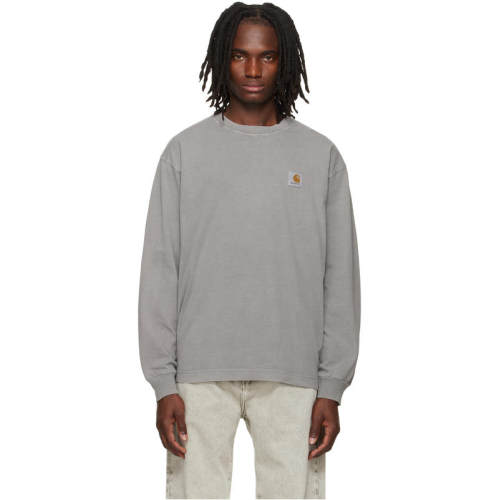 Carhartt WIP 卡哈特 男士 T恤 灰色 Long Sleeve Nelson