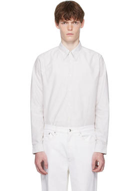 A.P.C. 男士 衬衫 灰白色  米色 Greg 衬衫