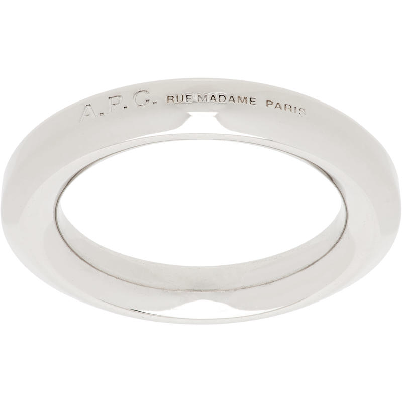 A.P.C. 男士 戒指 银色 Angle 戒指