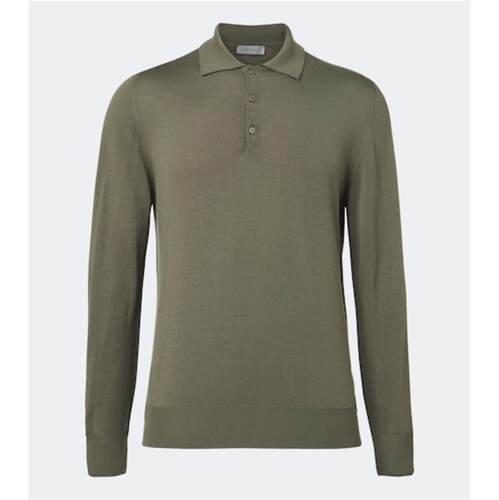 Canali 康钠丽 男士 毛衣 初剪羊毛Polo