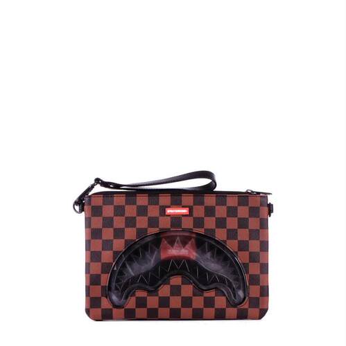 Sprayground 中性（成人） SS25 手拿包 格纹鲨鱼