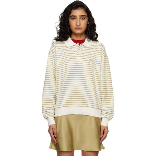 Dunst 女士 POLO衫 灰白色 Striped Logo Collared Polo 衫