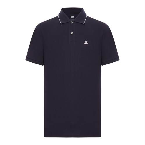 C.P. Company 男士 POLO衫 C.P. 公司弹力珠地短袖条纹领 Polo 衫