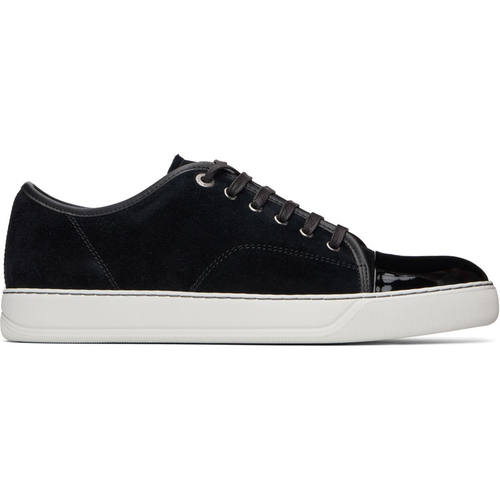 Lanvin 浪凡 男士 运动鞋 黑色 DBB1 Patent Leather  Suede