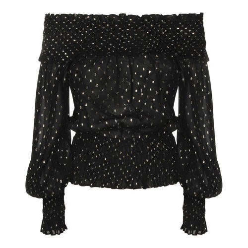 Self-Portrait 女士 SS26 上衣 黑色粘胶纤维