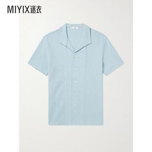 迷衣时尚 华尔夫针织棉质衬衫 男士