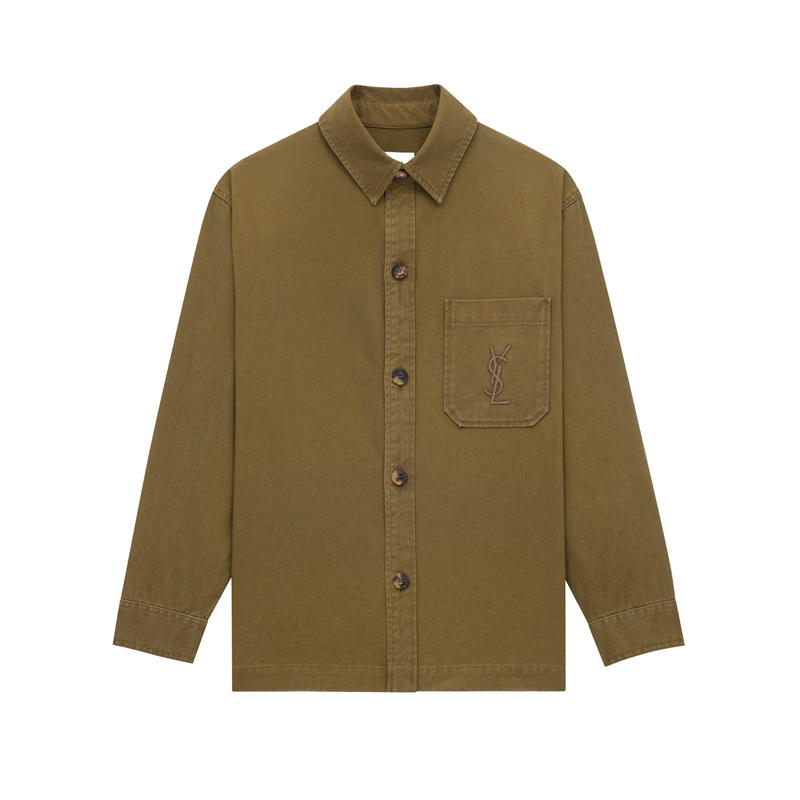 Saint Laurent 女士 衬衫 CASSANDRE 衬衫式棉质亚麻华达呢衬衫