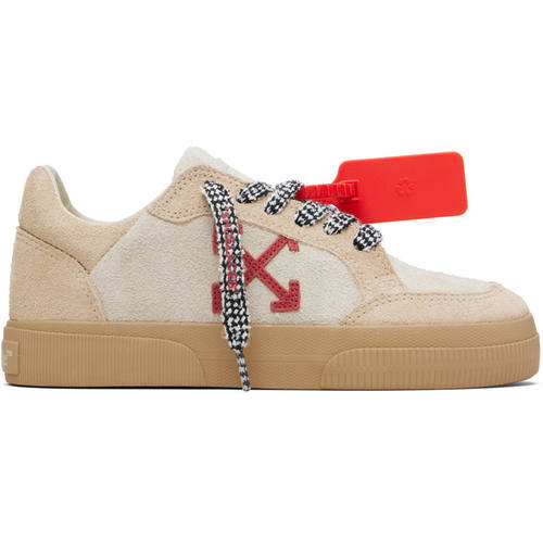 Off-White 女士 运动鞋 驼色 Vulcanized Low Suede