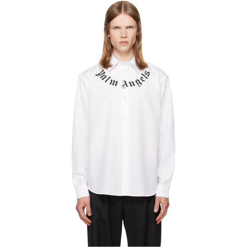 Palm Angels 棕榈天使 男士 衬衫 白色 Neck Logo