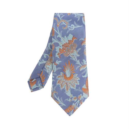 Etro 艾绰 男士 SS26 领带 Etro 花卉图案提花